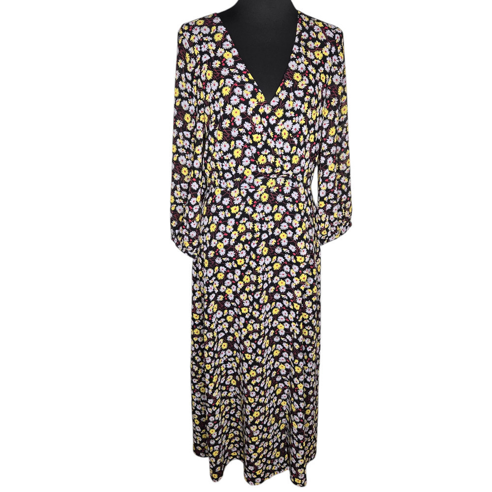 Madewell Wrap-Front Maxi Dress in French Floral Size:‎ 8 - Picture 2 of 7